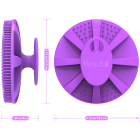 Gant de bain en silicone BEAUTAIL sur un fond neutre