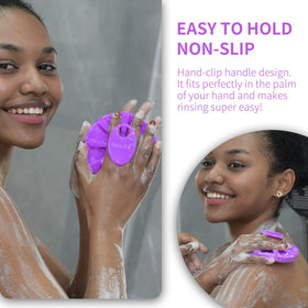 Gant de bain en silicone BEAUTAIL suspendu pour séchage