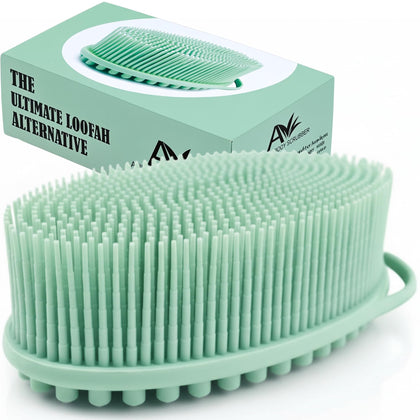 Gant de douche en silicone Avilana vue avant avec texture douce