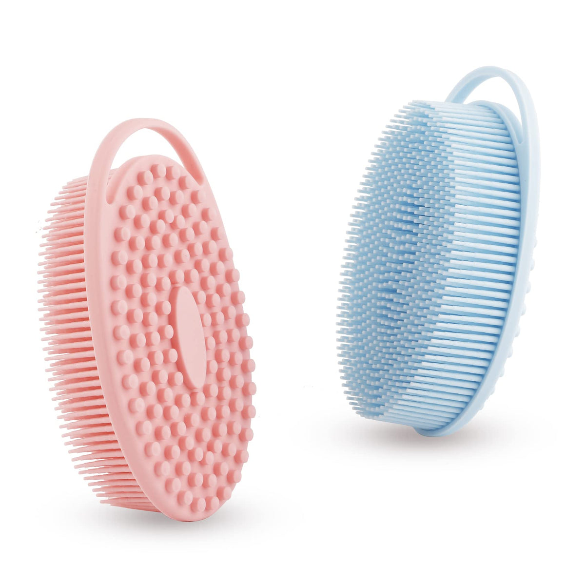 Gant de douche en silicone Bsofing modèle rose et bleu
