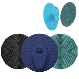 Gant de douche INNERNEED en silicone avec fond blanc