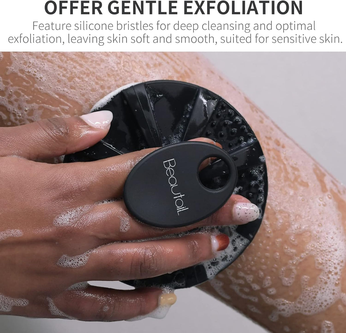 Gant exfoliant BEAUTAIL avec brosse pour le visage