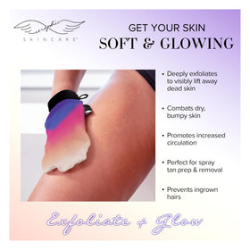 Gant exfoliant SERAPHIC SKINCARE Summer Glow avec instructions