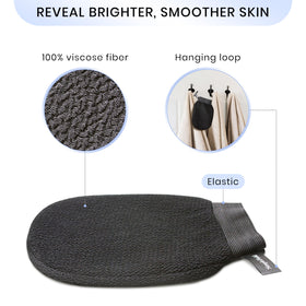 Gant exfoliant SimpleField porté sur la main
