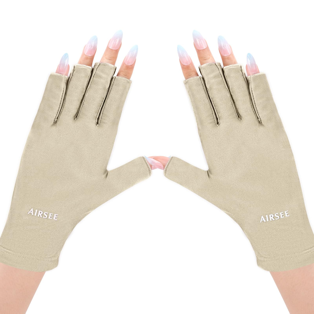 Gants AIRSEE Anti-UV couleur nude, vue avant