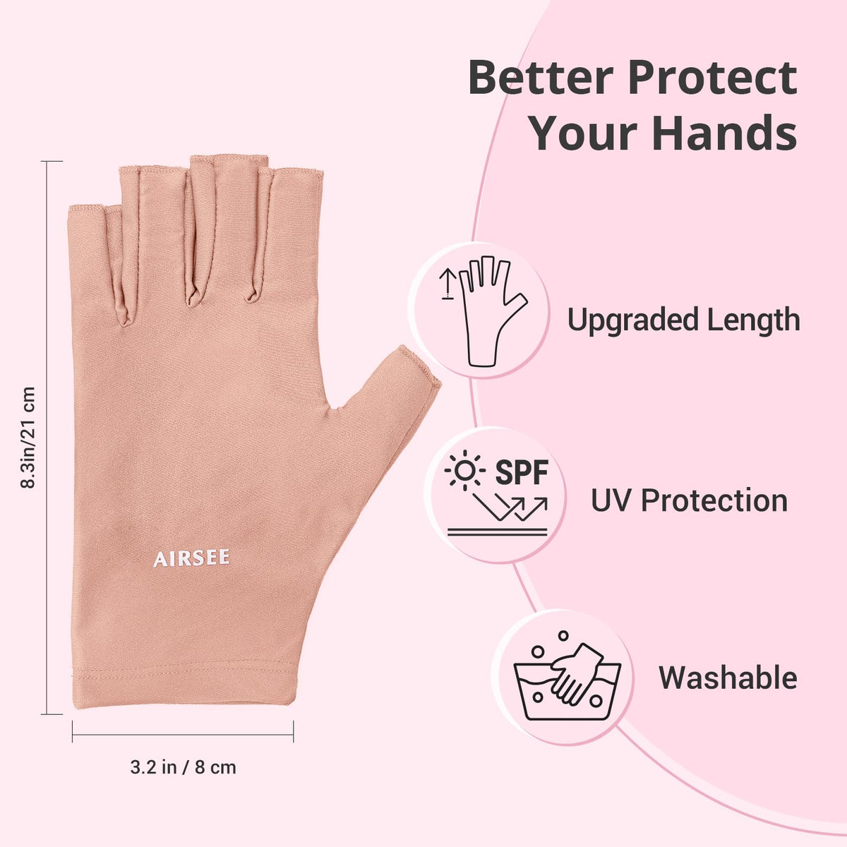 Gants AIRSEE pliés pour un ajustement parfait
