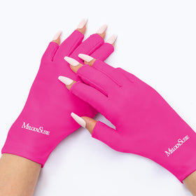 Gants anti-UV MelodySusie modèle sans doigts en noir