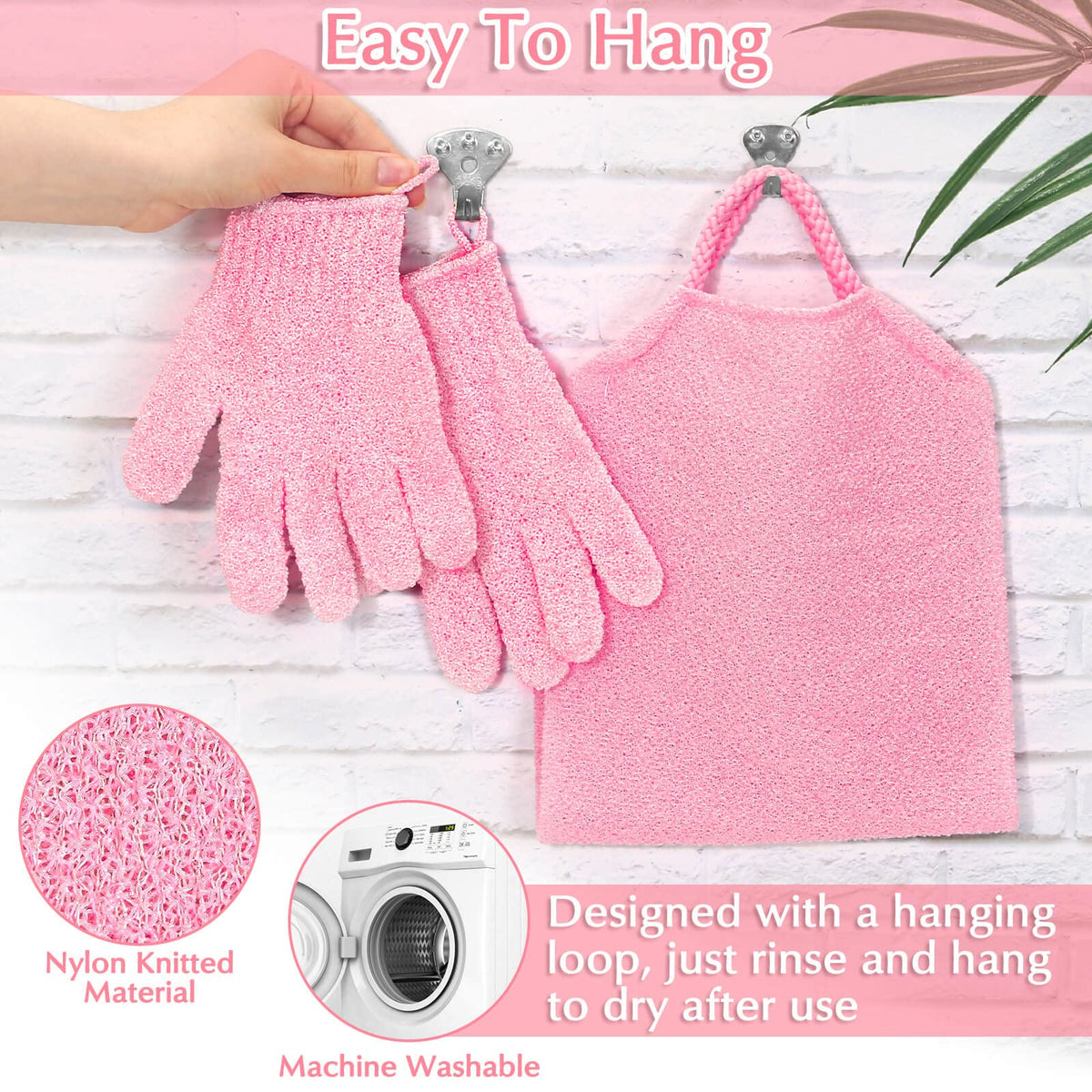 Gants de bain anezus avec mousse en cours d'utilisation