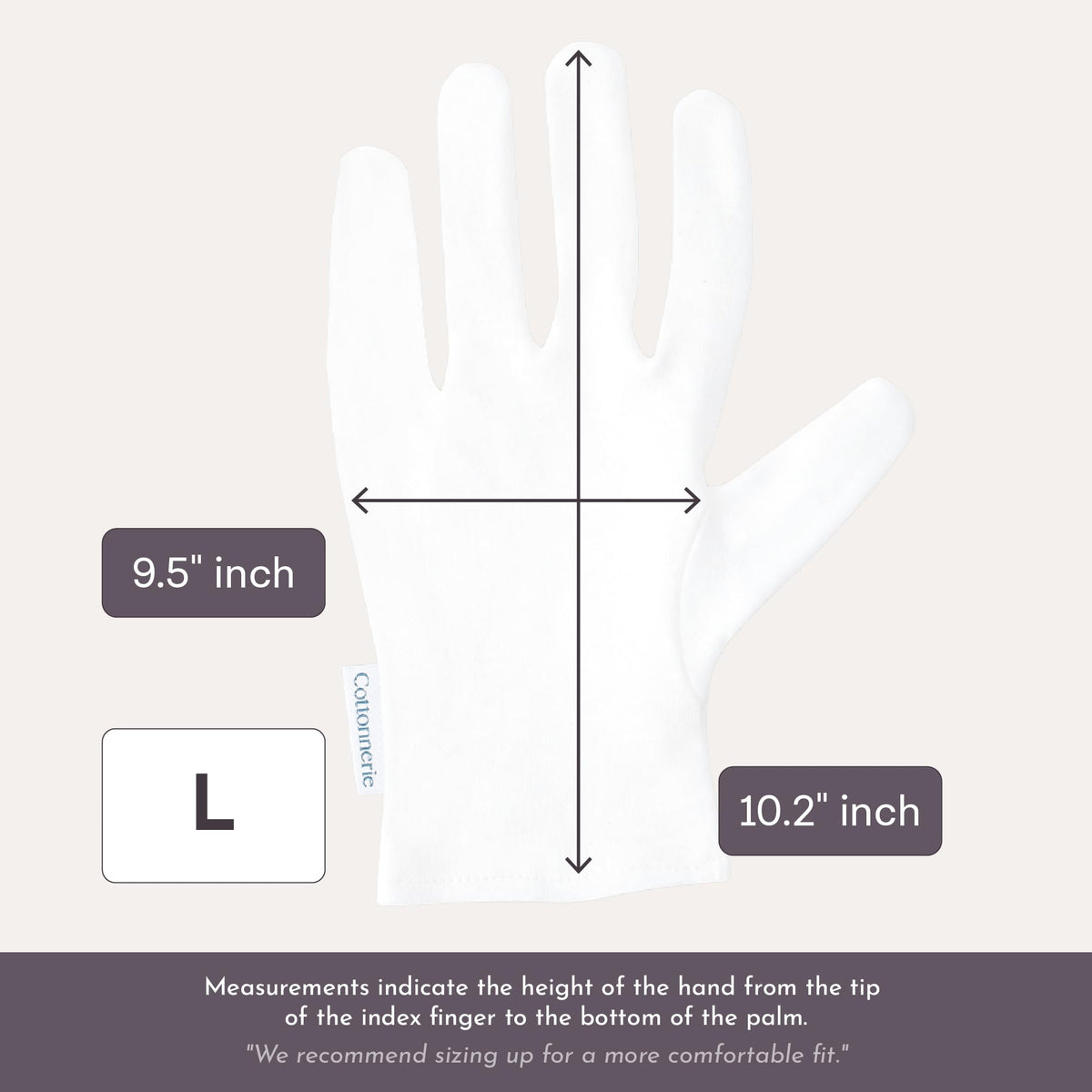 Gants en coton COTTONNERIE en utilisation pendant la nuit