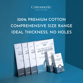 Gants en coton COTTONNERIE noirs pour l'eczéma, vue de côté