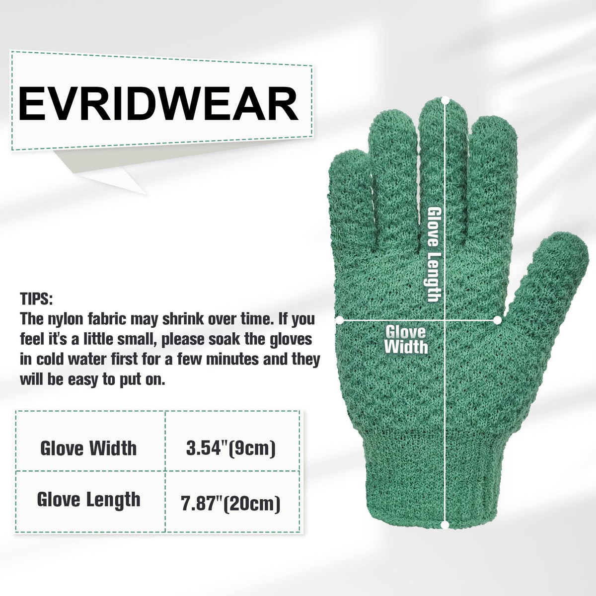 Gants Evridwear en usage dans une douche