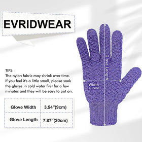Gants Evridwear utilisés pour exfolier les pieds