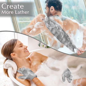 Gants exfoliants Anezus avec éponge, vue latérale
