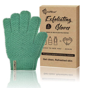 Gants exfoliants Evridwear en fil recyclé, vue de face