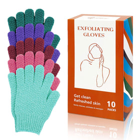 Gants exfoliants Evridwear modèle dual texture, couleur neutre
