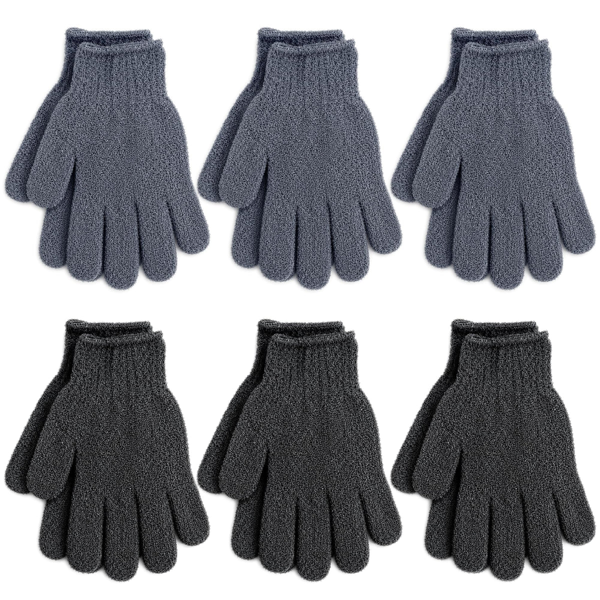 Gants exfoliants Fundrem 12 pièces, vue de face
