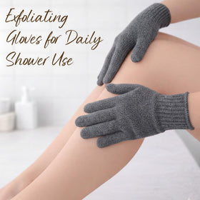 Gants exfoliants Fundrem avec boucle de suspension pour rangement