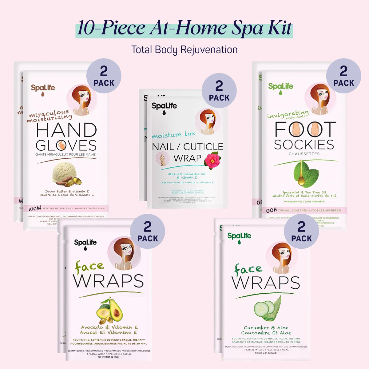Gants hydratants SpaLife pour mains sèches
