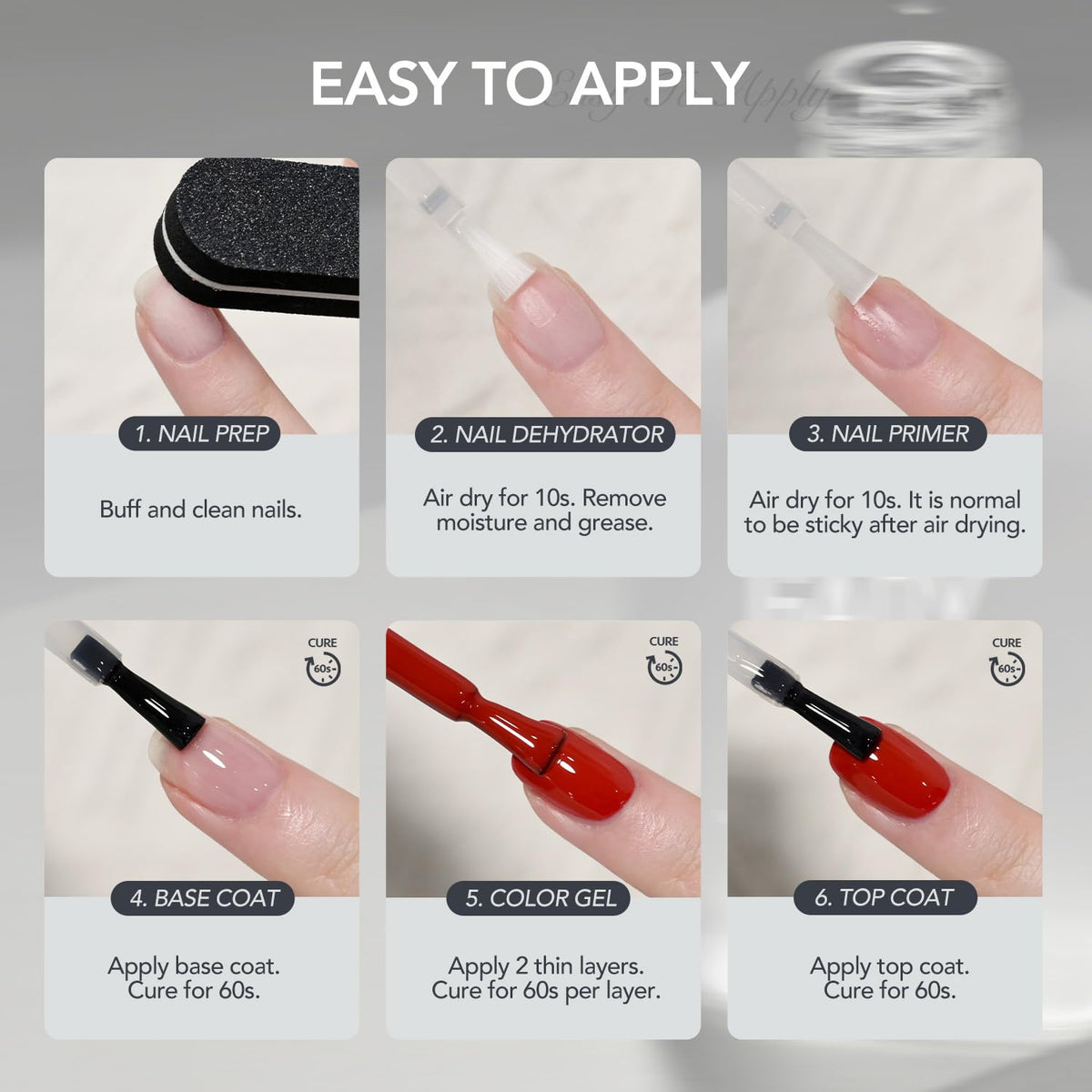 GAOY déshydratant pour ongles et primer en gros plan