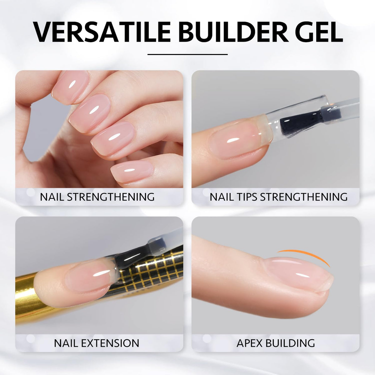 GAOY gel constructeur ongles 16ml après durcissement sous lampe UV