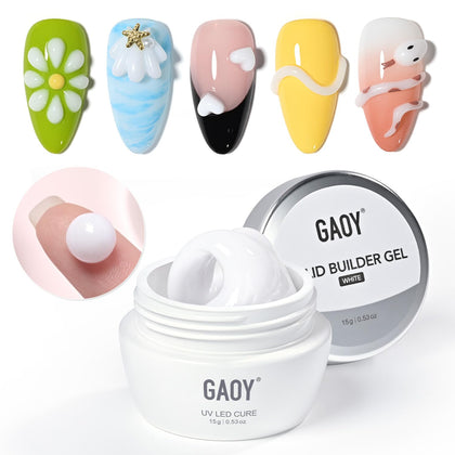 GAOY Gel de Sculptage 3D Blanc 15g - vue avant