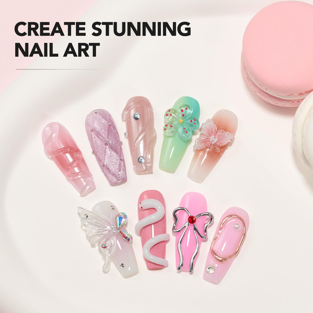 GAOY Gel Sculptant 3D 15g avec décorations d'ongles
