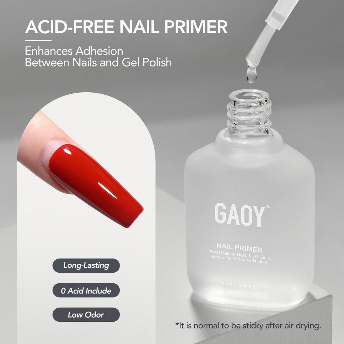 GAOY Primer à Ongles 16ml bouteille avec étiquette