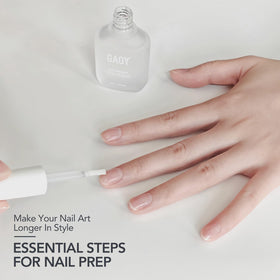 GAOY Primer à Ongles 16ml en utilisation avec vernis gel