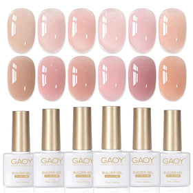 GAOY set de gel constructeur pour ongles avec six couleurs différentes
