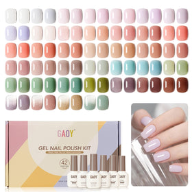 GAOY Set de Vernis à Ongles Gel 39 couleurs avec top coat