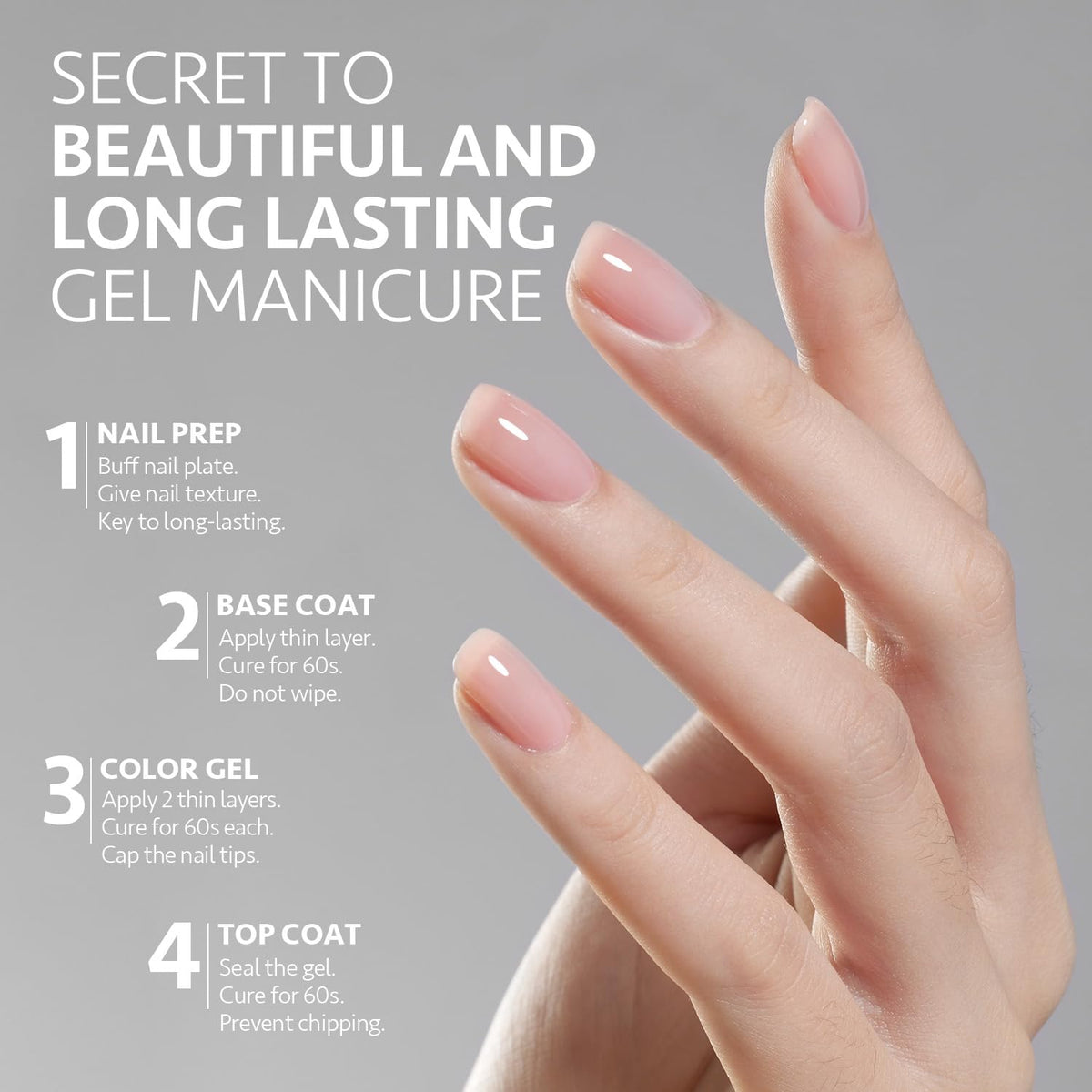 GAOY Top Coat Gel 16ml avec pinceau pour application