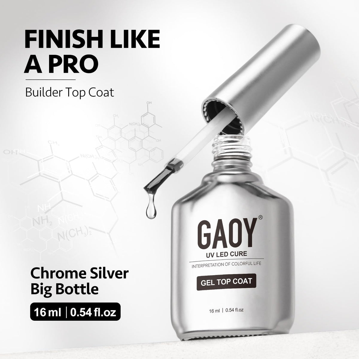 GAOY Top Coat Gel 16ml sur table de manucure