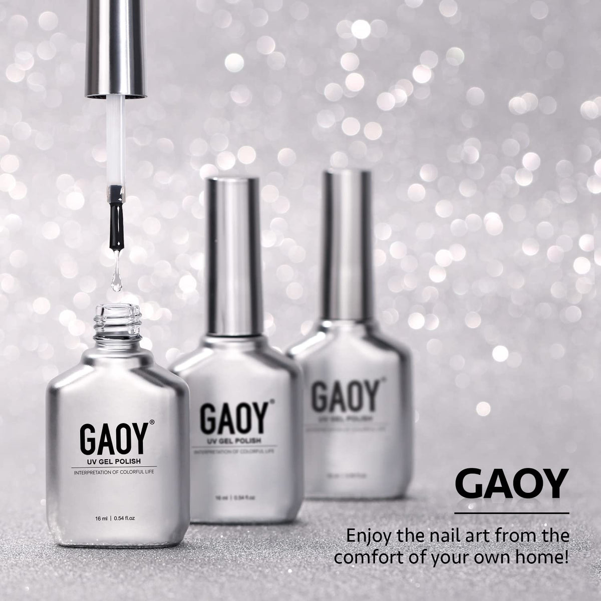 GAOY Top Coat Vernis à Ongles Gel 16ml sur une table de manucure