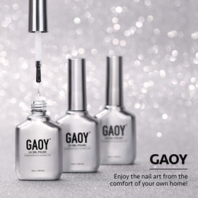 GAOY Top Coat Vernis à Ongles Gel 16ml sur une table de manucure
