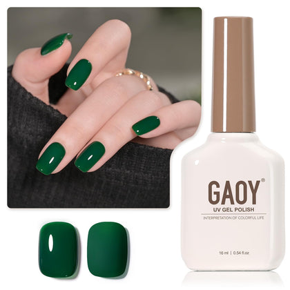 GAOY vernis à ongles gel 16ml couleur vert émeraude vue de face