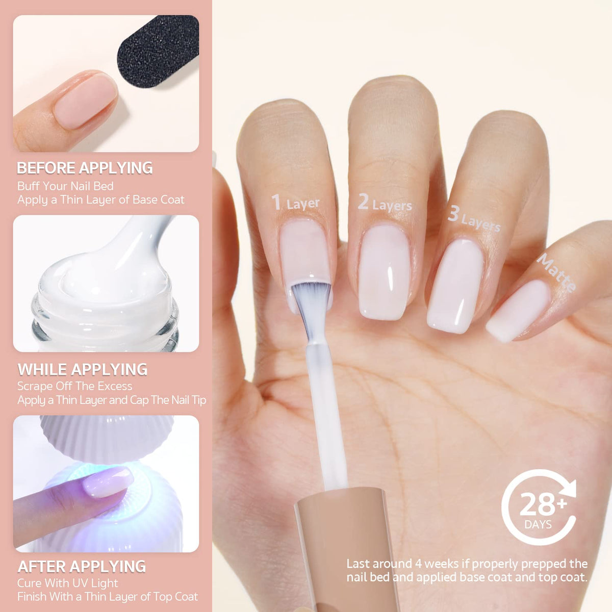 GAOY Vernis à Ongles Gel 16ml sous lampe UV LED