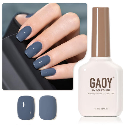 GAOY vernis à ongles gel bleu 16ml bouteille frontale
