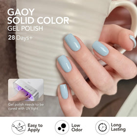 GAOY Vernis à Ongles Gel Bleu 6 Couleurs - Séchage sous lampe UV