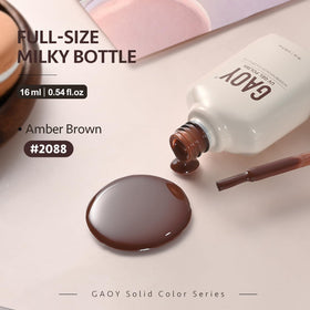 GAOY Vernis à Ongles Gel Brun 16ml bouteille avec étiquette