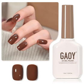 GAOY Vernis à Ongles Gel Brun 16ml bouteille vue avant