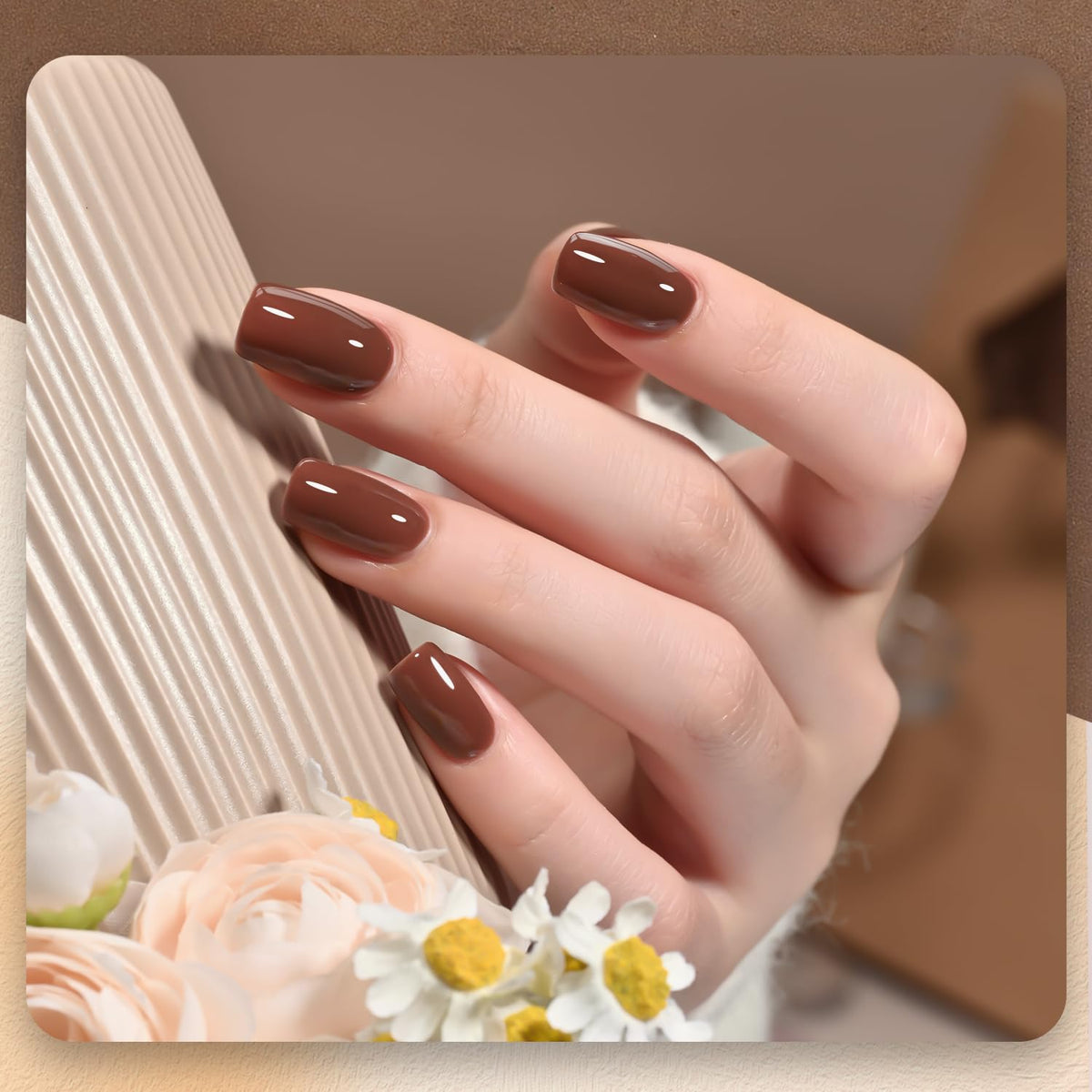 GAOY Vernis à Ongles Gel Brun 16ml texture du produit