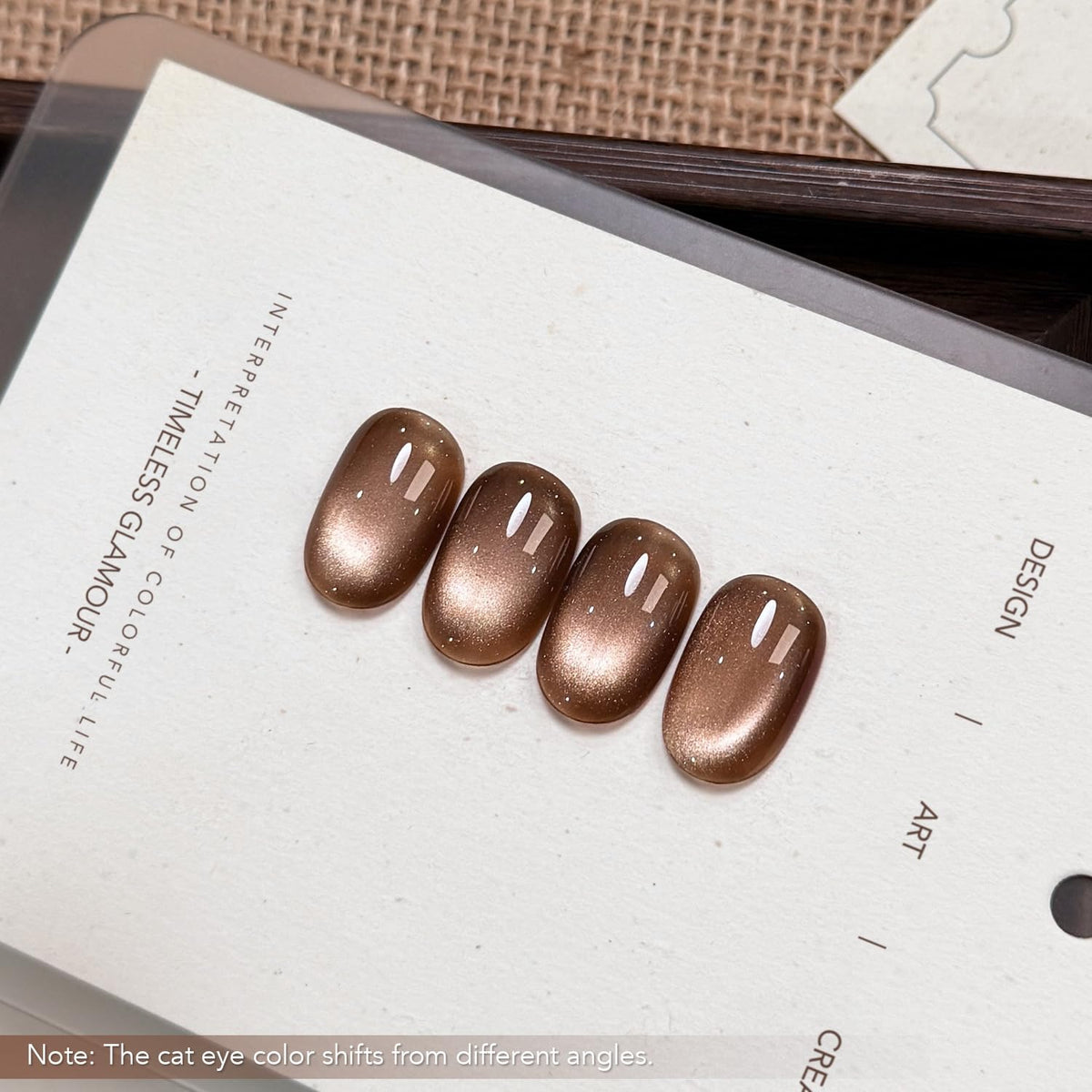 GAOY Vernis à Ongles Gel Cat Eye Marron Holographique 16ml application sur ongles
