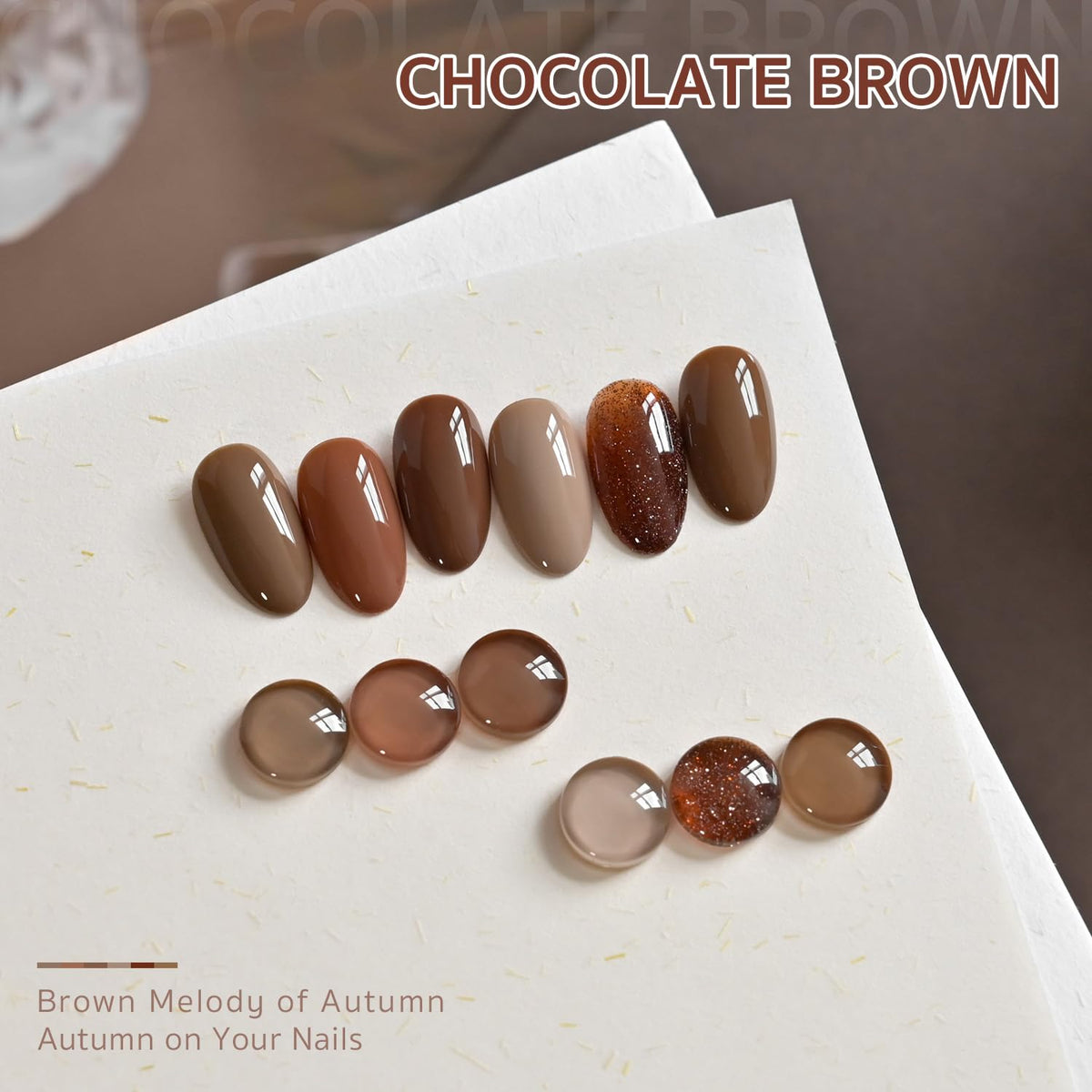 GAOY vernis à ongles gel couleur chocolat avec applicateur
