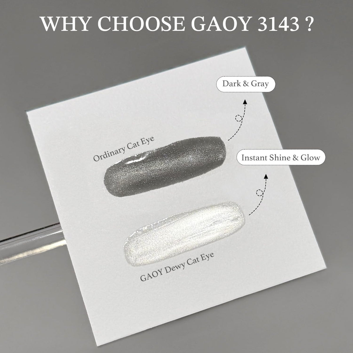 GAOY Vernis à Ongles Gel Holographique Argent 16ml application sur ongle