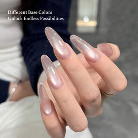 GAOY Vernis à Ongles Gel Holographique Argent 16ml texture