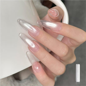 GAOY Vernis à Ongles Gel Holographique Argent 16ml vue avant