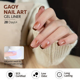 GAOY vernis à ongles gel marron 12ml avec lampe UV pour séchage