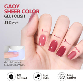 GAOY Vernis à Ongles Gel Nude 16ml texture du vernis