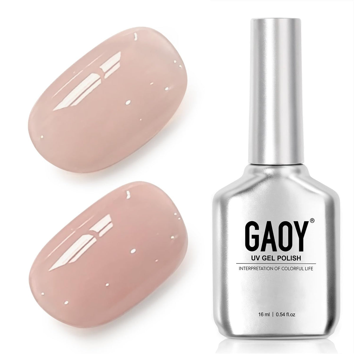 GAOY Vernis à Ongles Gel Nude Violet 16ml vue de face