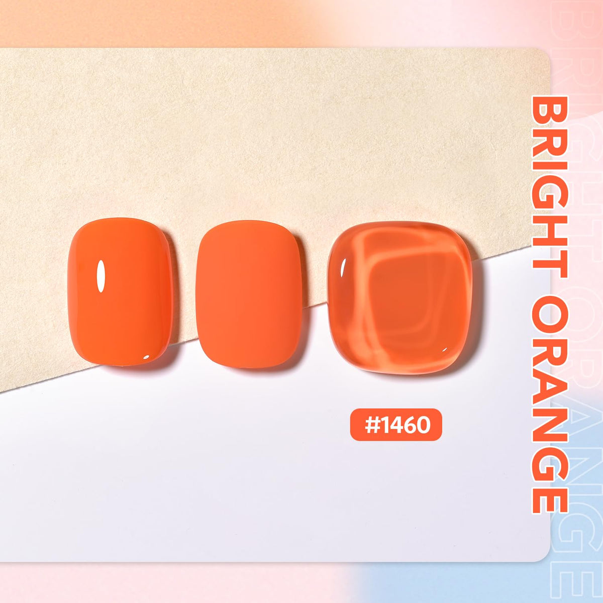 GAOY Vernis à Ongles Gel Orange 16ml avec pinceau